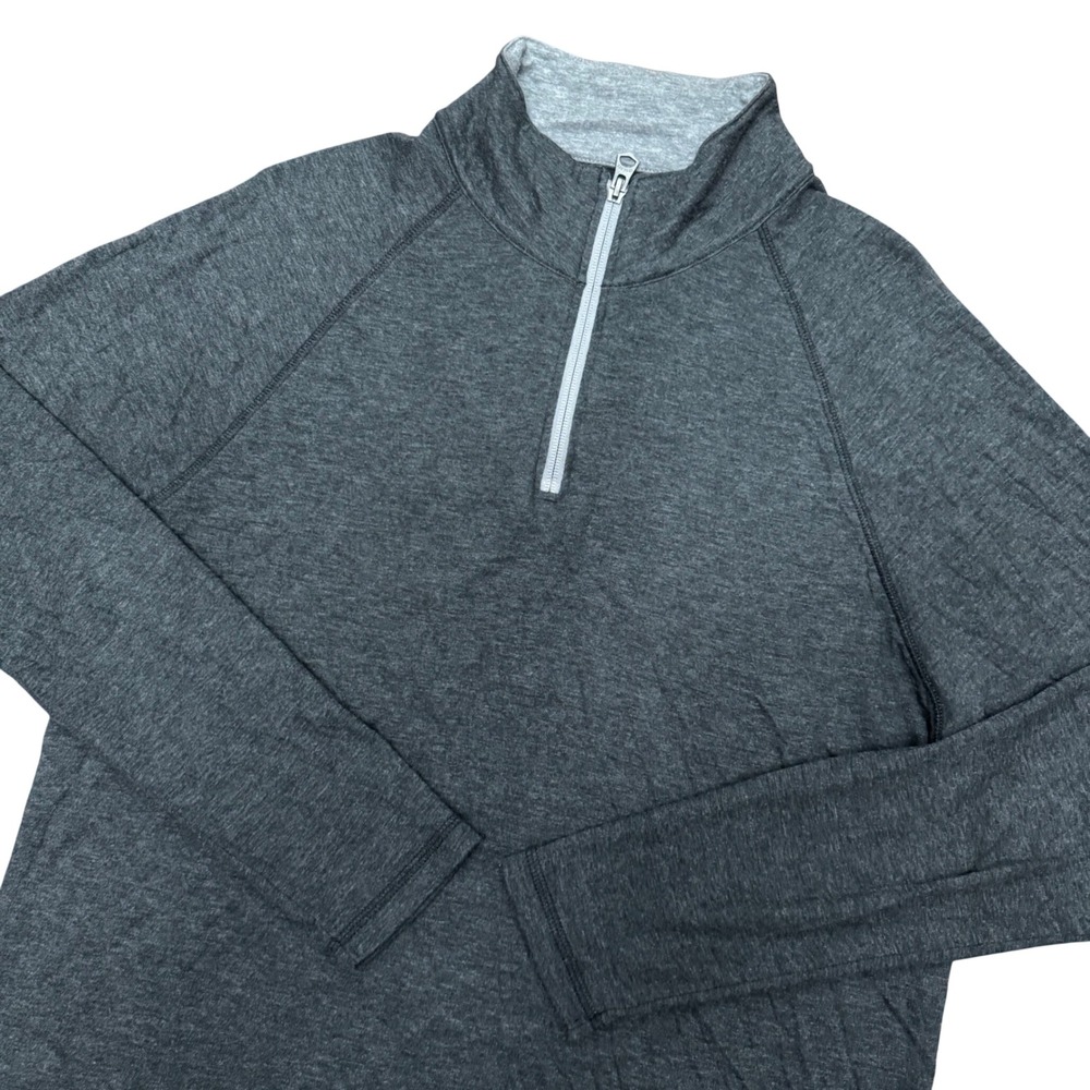 Faherty Cloud Cotton 1/4 Zip Pullover Mens Medium Gray Pima Modal MKC0128-CCH